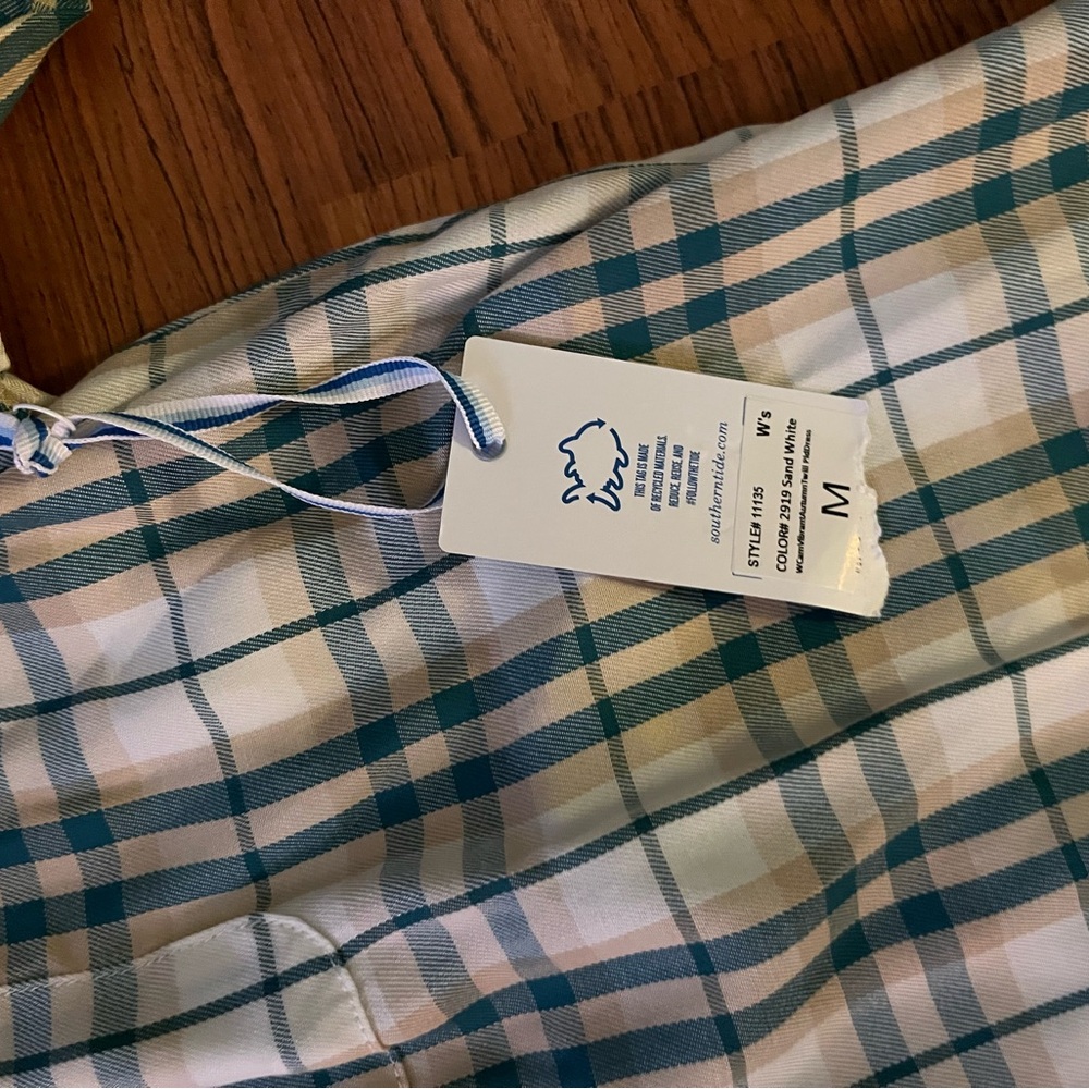 Southern Tide Kamryn Chilly Morning Plaid Dress Size M - Picture 5 of 8